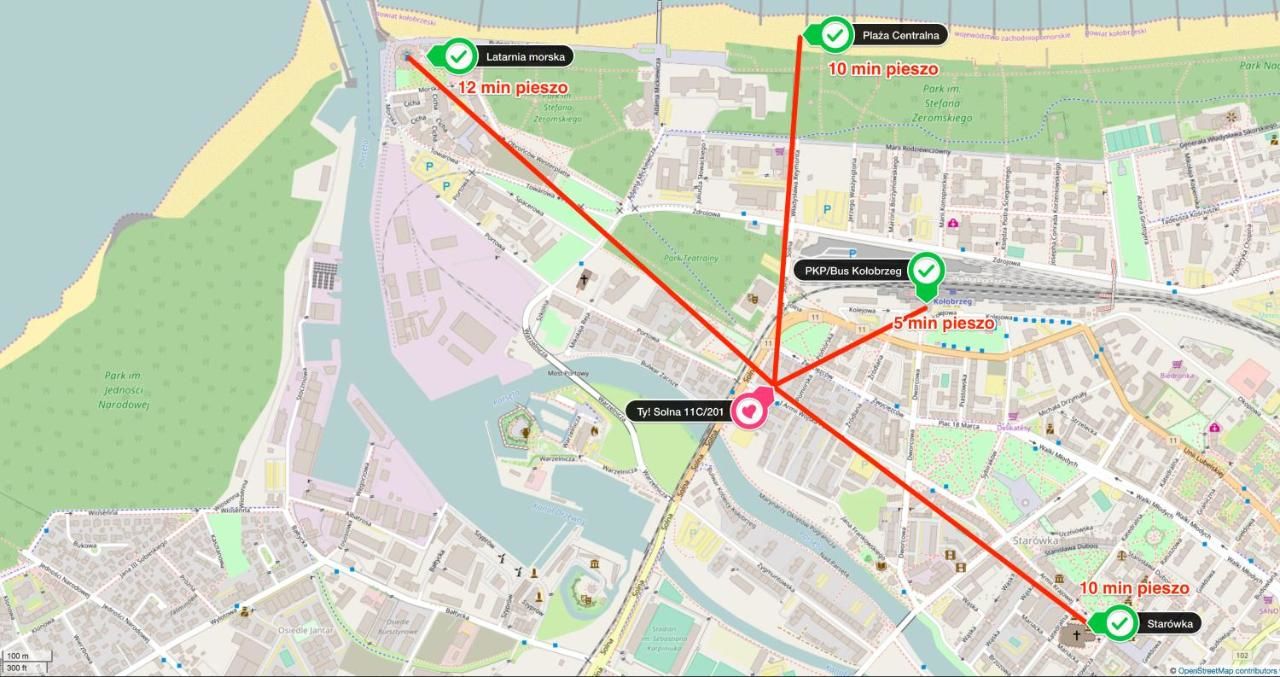 Апартаменты ApartamentyPrzyMorzu Solna 201 - W centrum blisko morza Колобжег