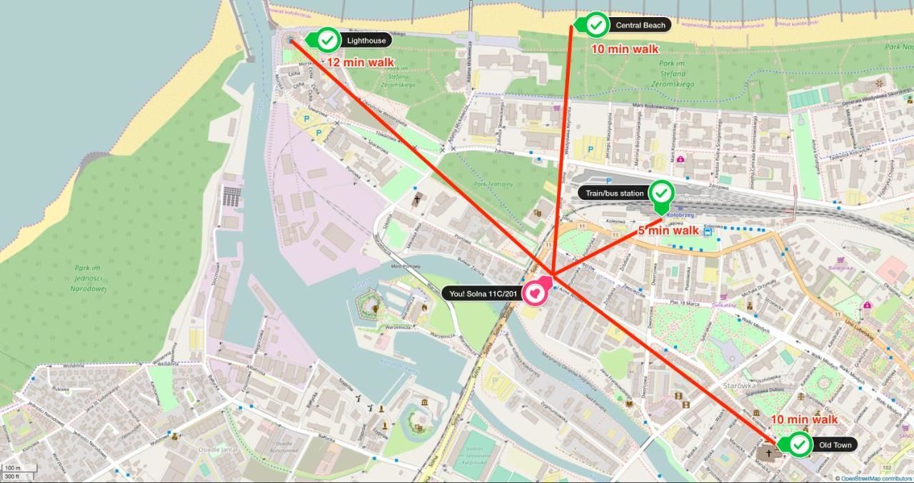 Апартаменты ApartamentyPrzyMorzu Solna 201 - W centrum blisko morza Колобжег